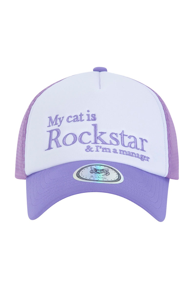 Rockstar cat Mesh cap (Violet)