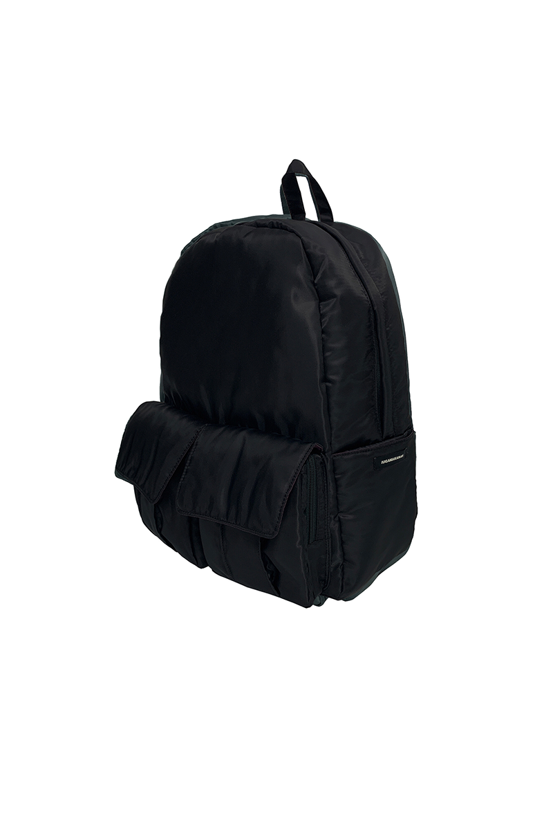 Padded Cargo Pocket Backpack (Black)