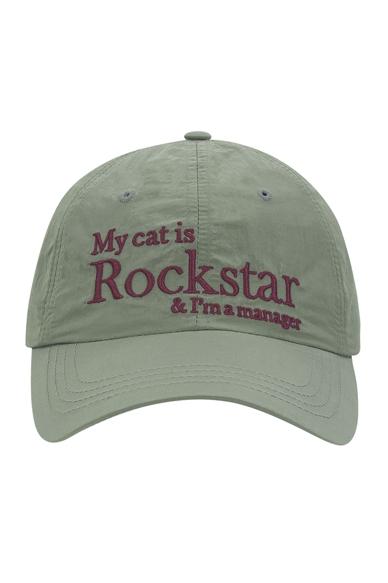 Rockstar cat cap (OLIVE)
