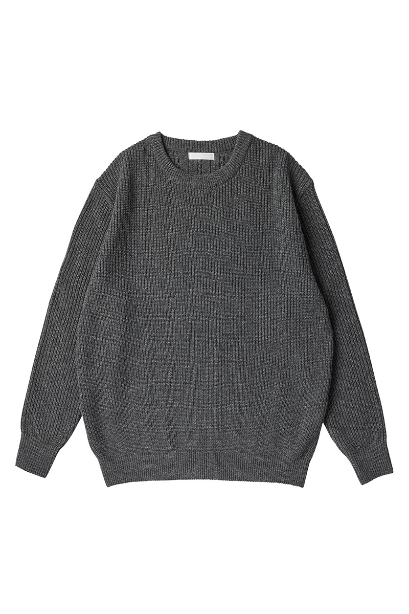 HYBRID WOVEN SWEATER (Charcoal)