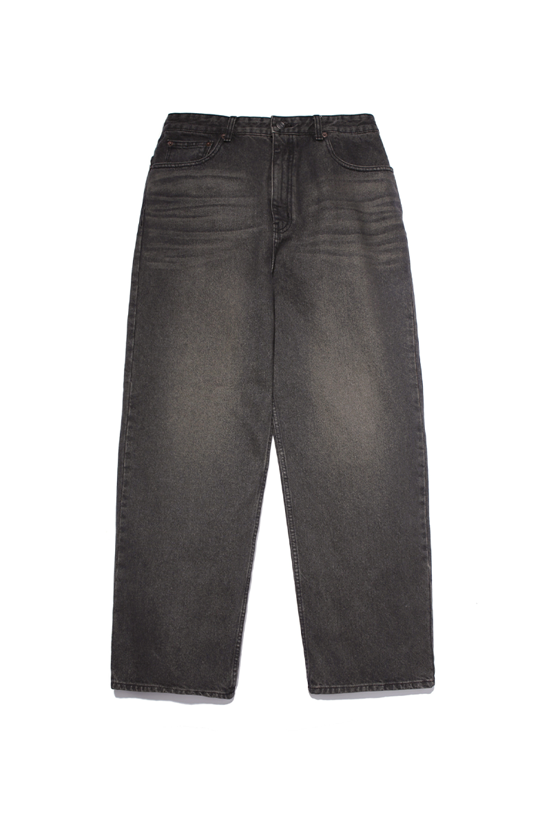 PHYPS® WIDE WASHING RELAX FIT DENIM PANTS BLACK