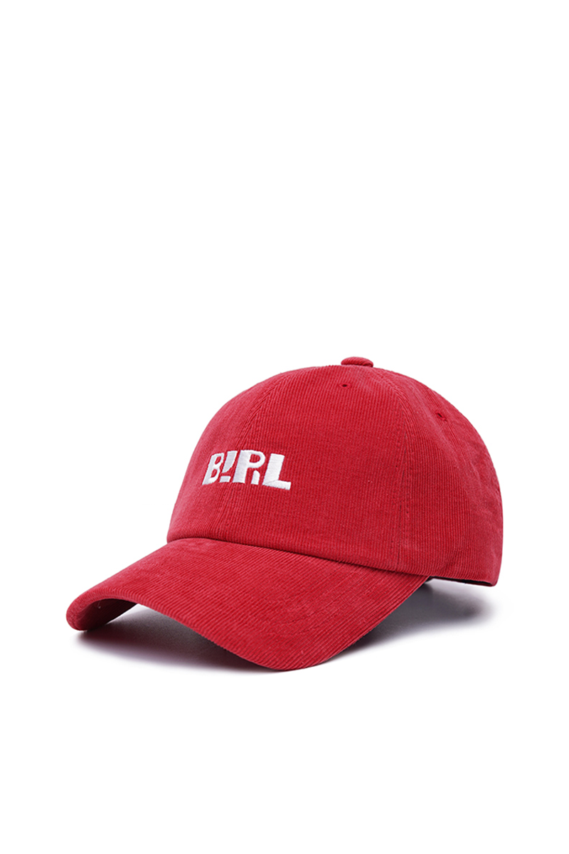 Embroidered Corduroy ball cap - RED