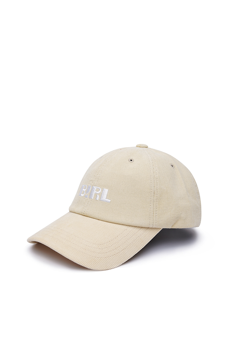 Embroidered Corduroy ball cap - BEIGE