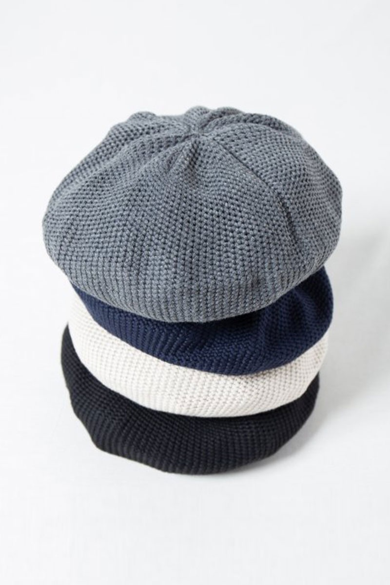 Organic Cotton &amp; recycle Polyester Blend Knit Tam Beret