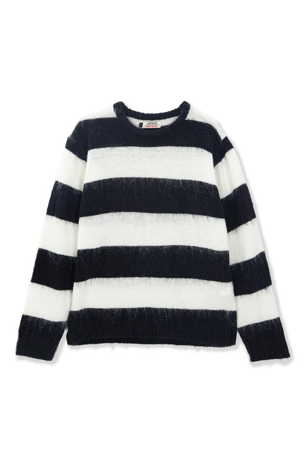 Striped Mohair Knit (JIHEYEH KIM X JOEGUSH) (Black/White)