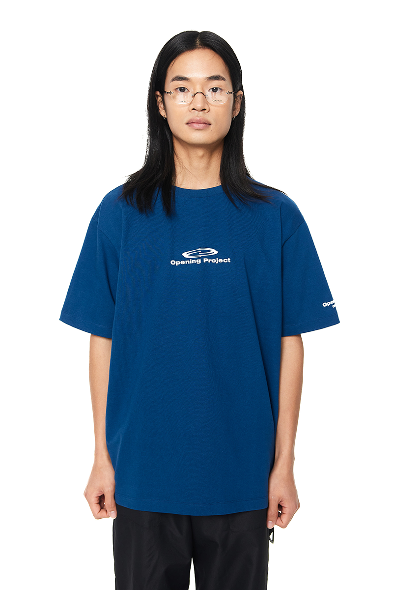 Embroidery Logo T Shirt - Blue