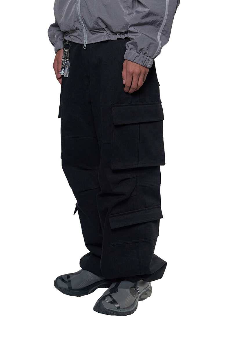Side Pocket Cargo Pants (Black)