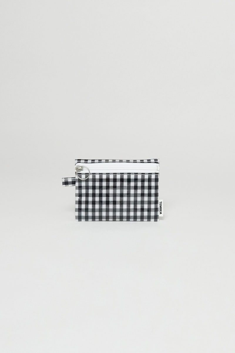 FLAT POUCH - GINGHAM BLACK