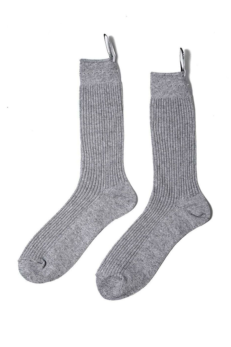 stud trim hi socks.type2 (gray)