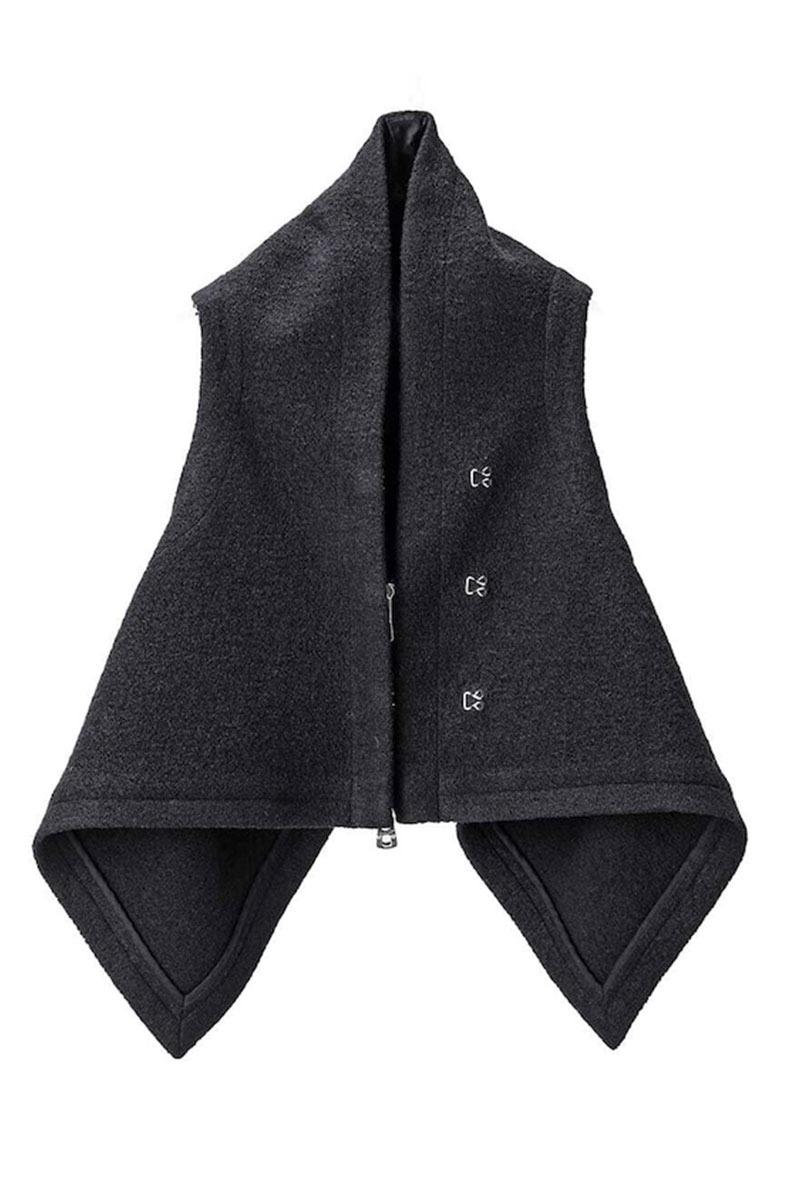 two-way wrap around vest. (black)