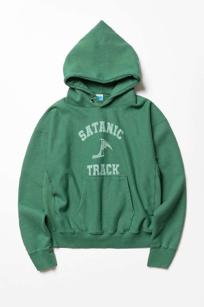 Satanic track hoodie (Faded green)