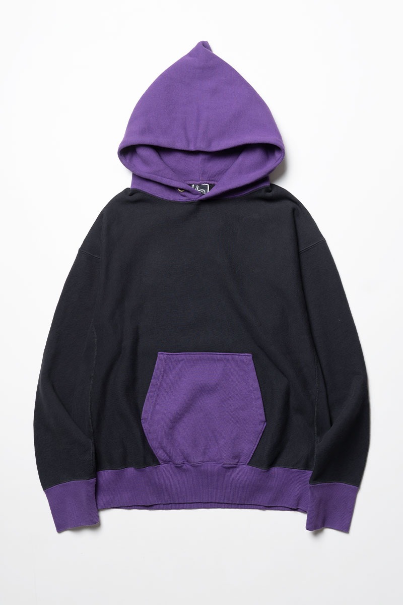 Color block hoodie (Black/Purple)