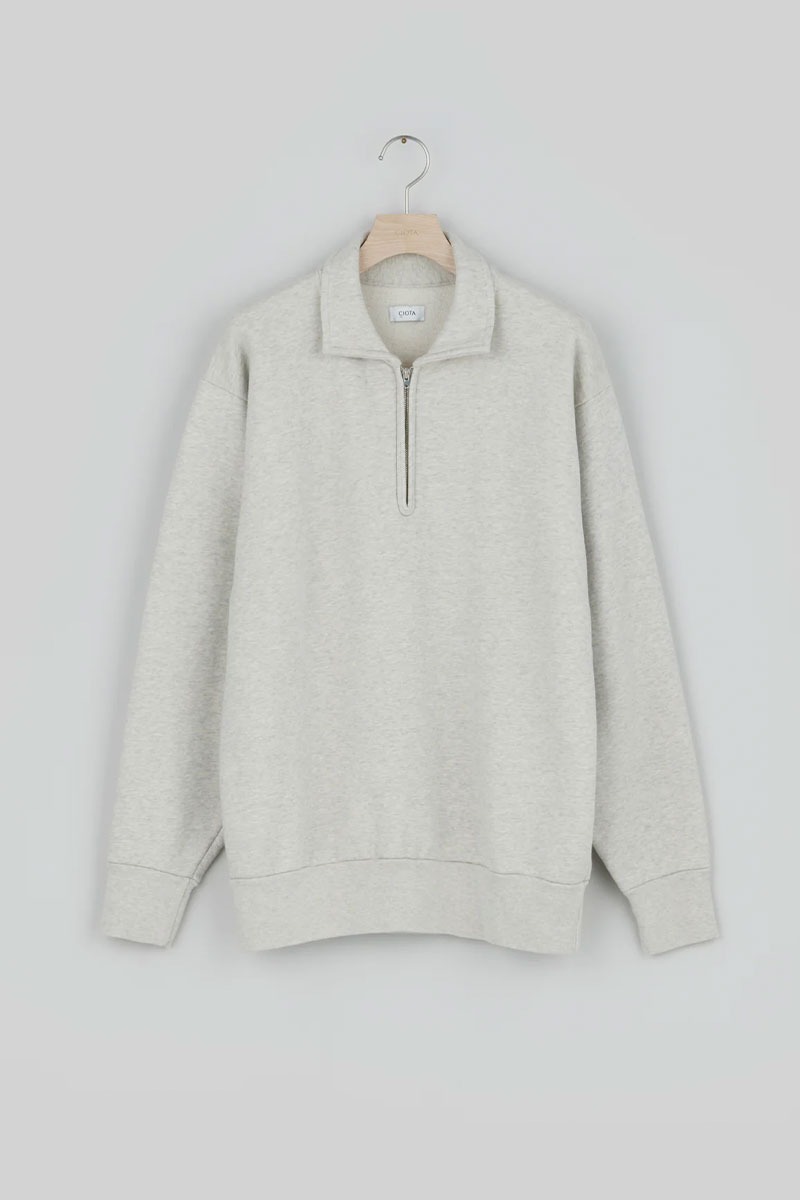 Half Zip Sweatshirt - Light Top Gray