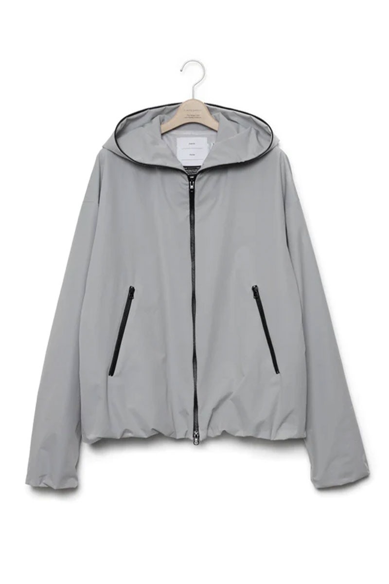 2 way full zip hoodie - Light gray