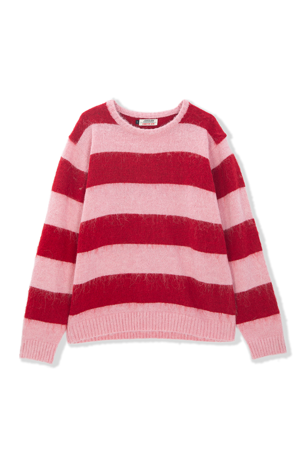 Striped Mohair Knit (JIHEYEH KIM X JOEGUSH) (Red/Pink)